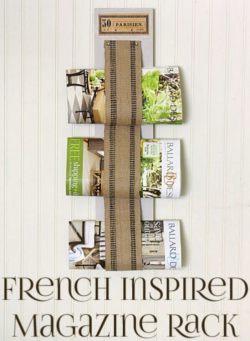 French Inspired Magazine Rack