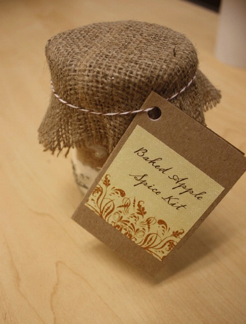 Burlap Covered Gifts in a Jar