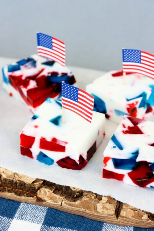 Patriotic Stained Glass Jell-O