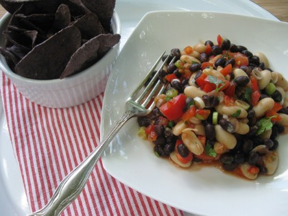 Red White and Black Bean Salad