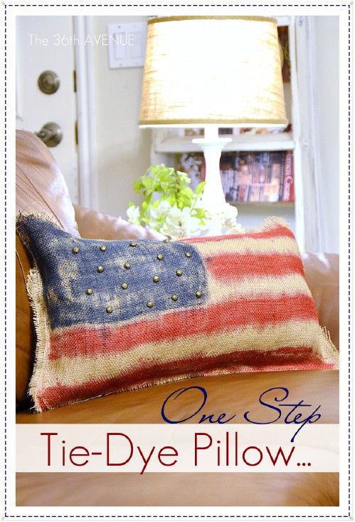 Tie Dye Patriotic Pillow