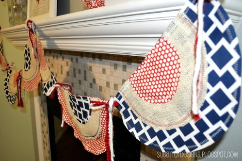 4th of July Bunting Banner