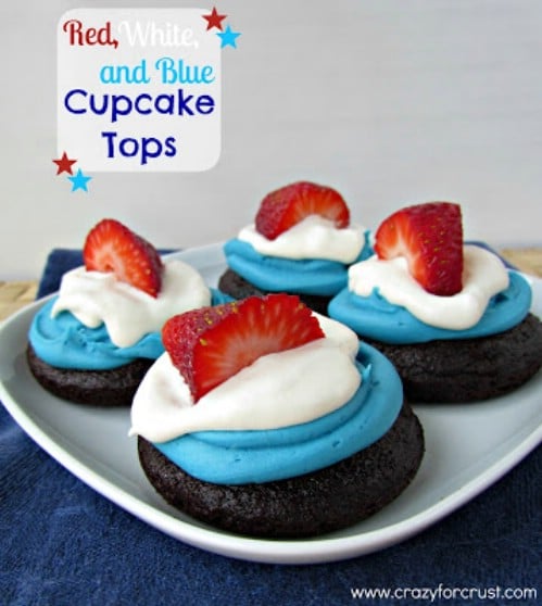 Red White and Blue Cupcake Tops