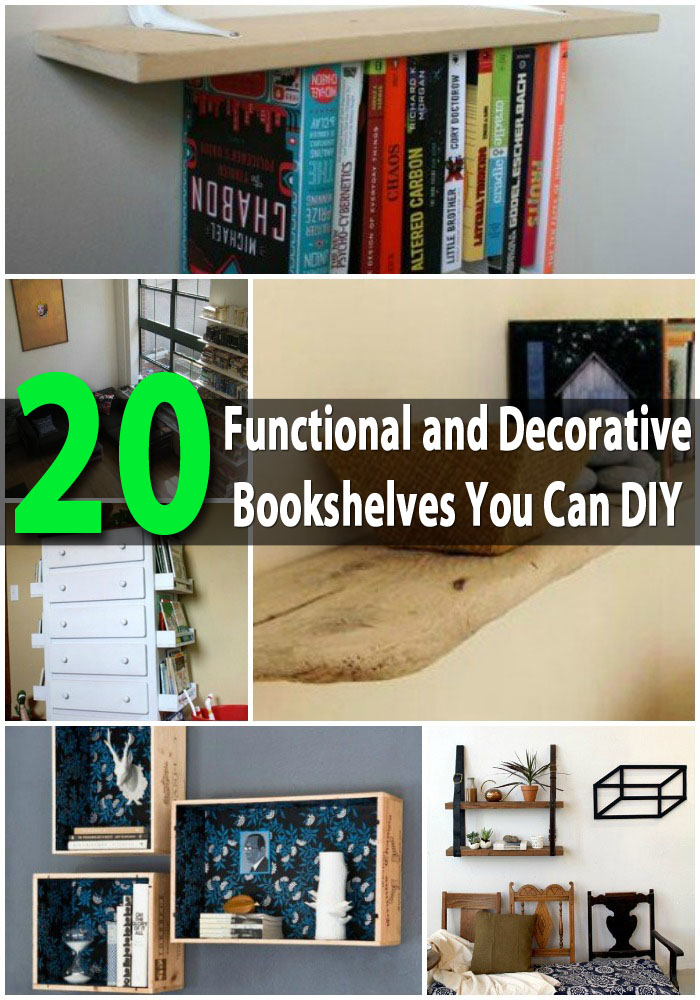 20 Functional and Decorative Bookshelves You Can DIY
