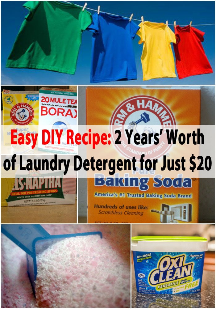 Easy DIY Recipe: 2 Years’ Worth of Laundry Detergent for Just $20