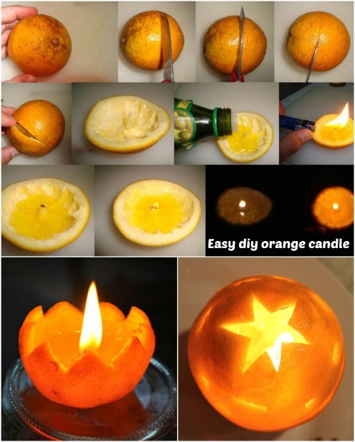 Make an orange candle.