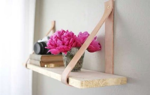 Leather Strapped Shelf
