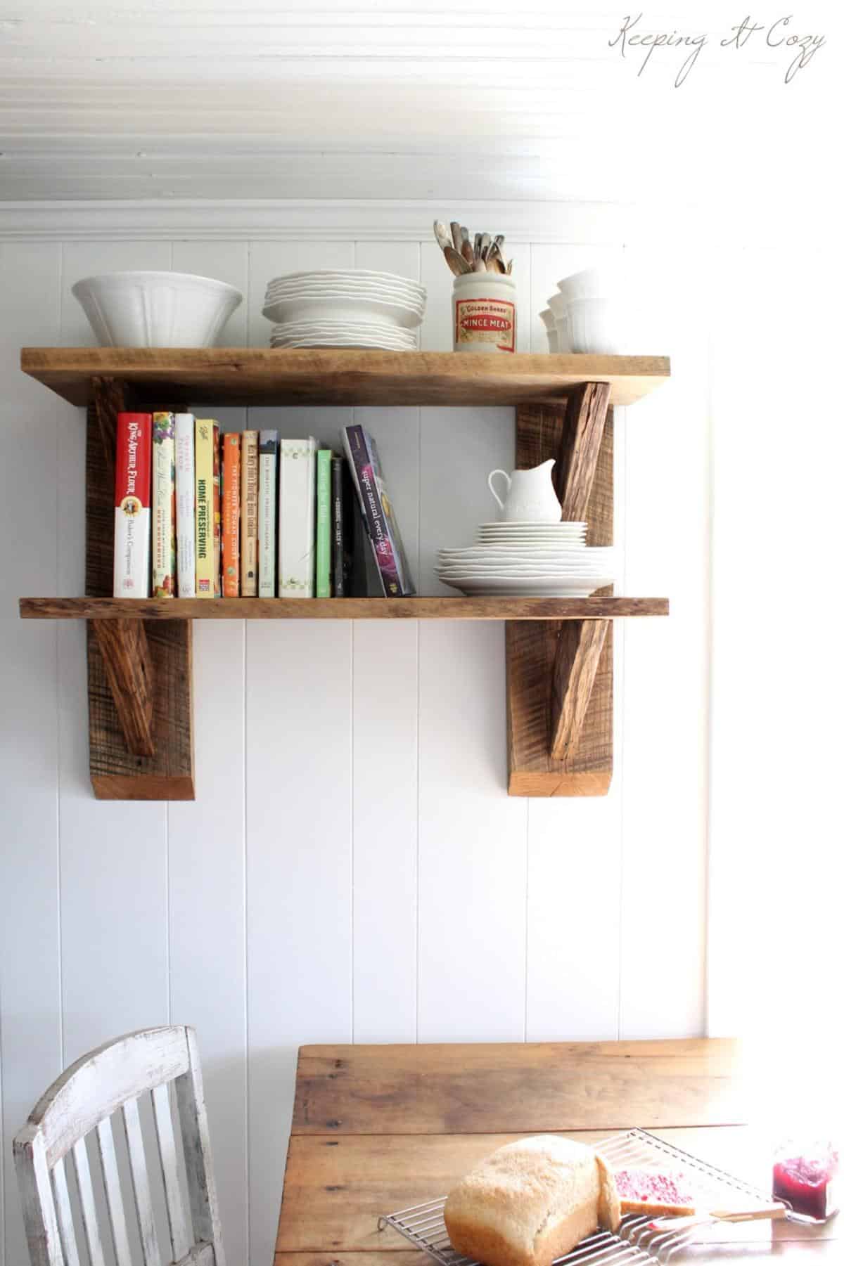 DIY Reclaimed Wood Shelves