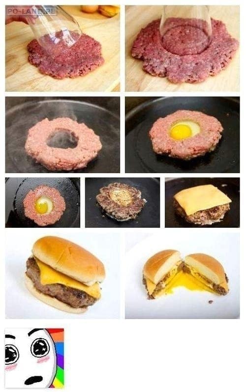 Make a perfect egg burger.