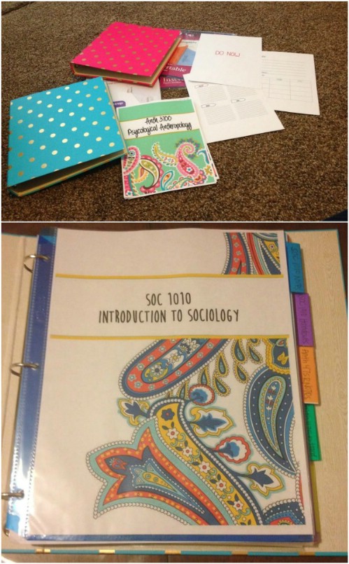 Make a great student binder for college.