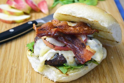 Bacon, Apple and Brie Burger