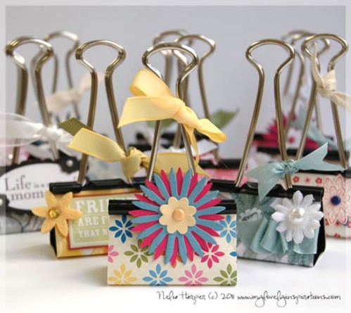 Take your beautified binder clips to the next level.