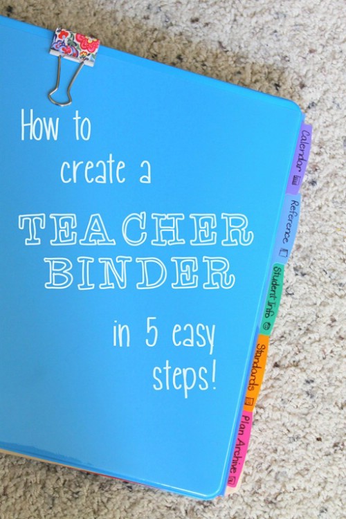 Make a teacher binder