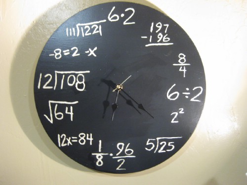 Customized wall clock.