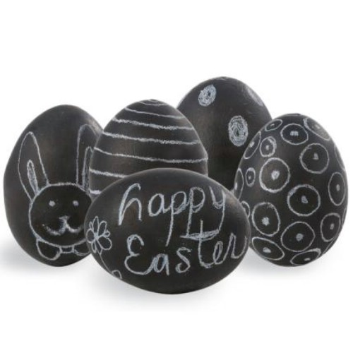 Easter chalk eggs.