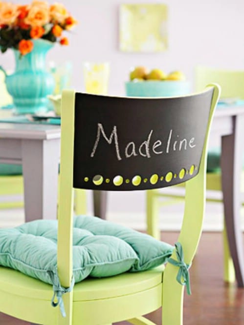 Another chalkboard chair idea.
