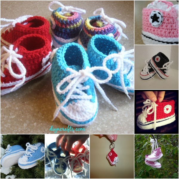 Adorable Crocheted Baby Converse 