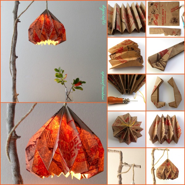Thrifty DIY Project: Eye-Catching Pendant Lamp Made from Repurposed  Paper Bags