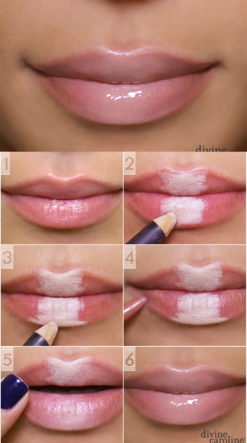 Neutral Ombre Lips - 10 Stylishly Festive Christmas Makeup Ideas