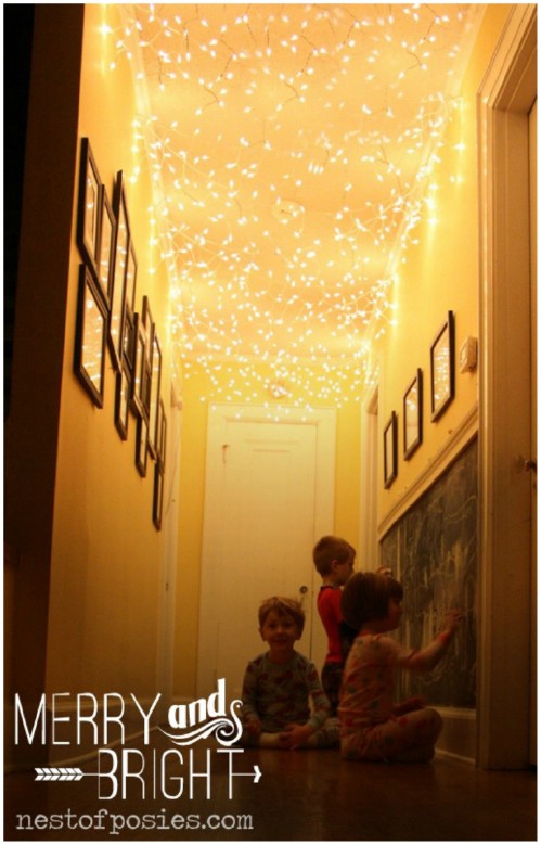 Lit Up Hallway - 20 Magical DIY Christmas Home Decorations You'll Want Right Now