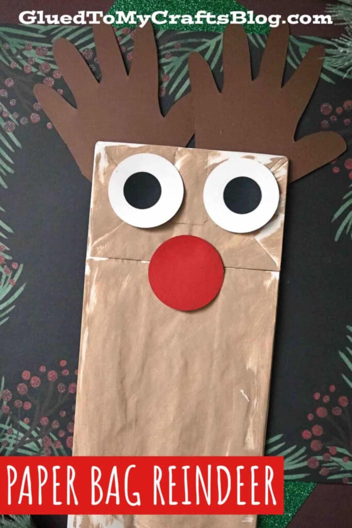 DIY Reindeer bag wrapping.