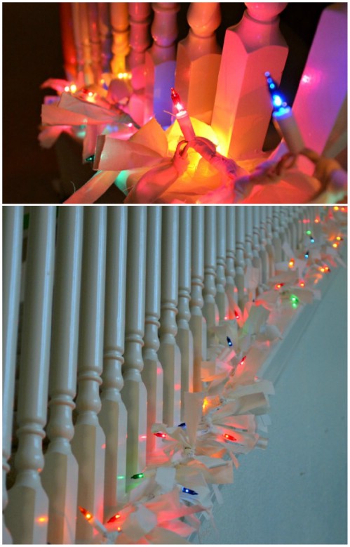 Christmas Lights Garland - 20 Magical DIY Christmas Home Decorations You'll Want Right Now