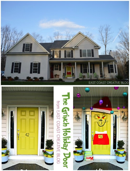 Grinch Door - 20 Magical DIY Christmas Home Decorations You'll Want Right Now