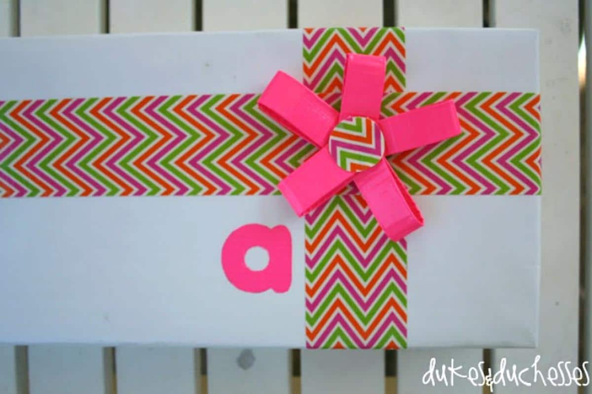 DIY Duct tape Gift Wrap