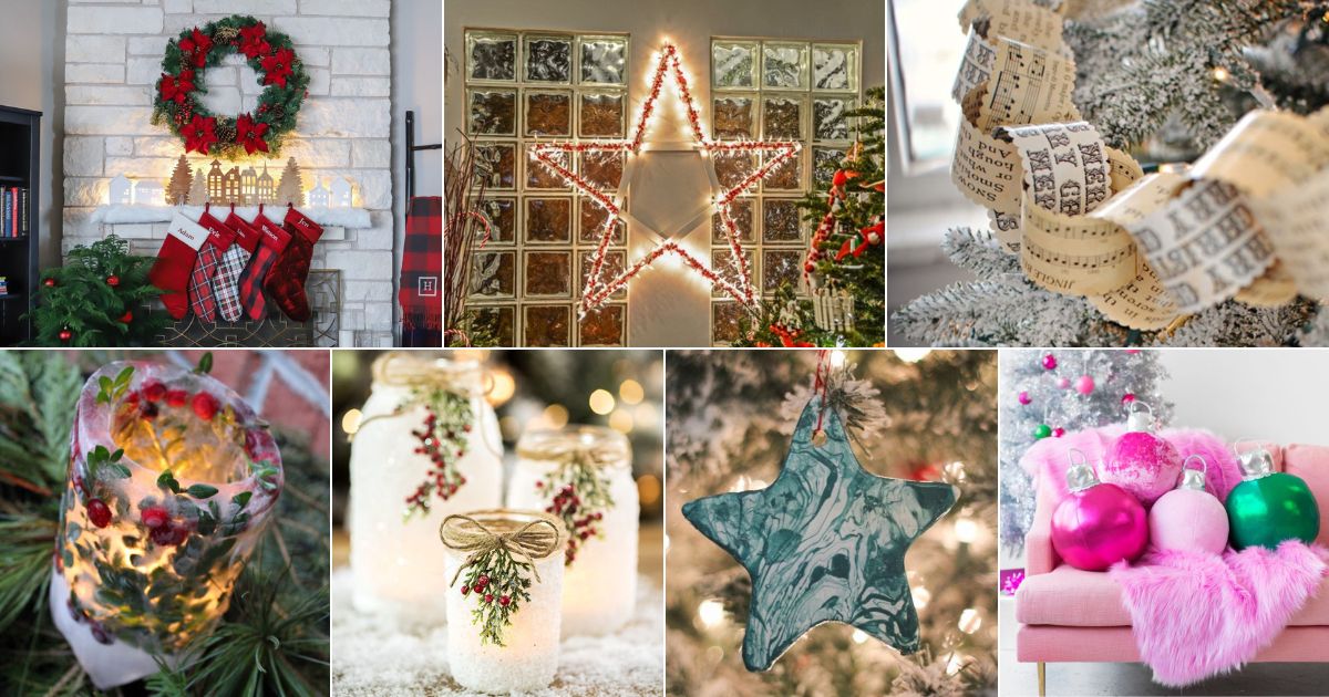 55 Magical DIY Christmas Home Decorations facebook image.
