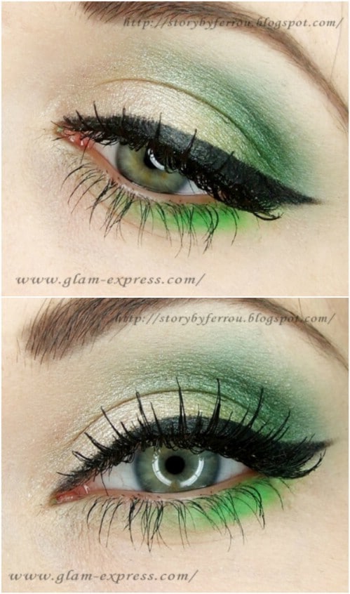 Green Eyes - 10 Stylishly Festive Christmas Makeup Ideas