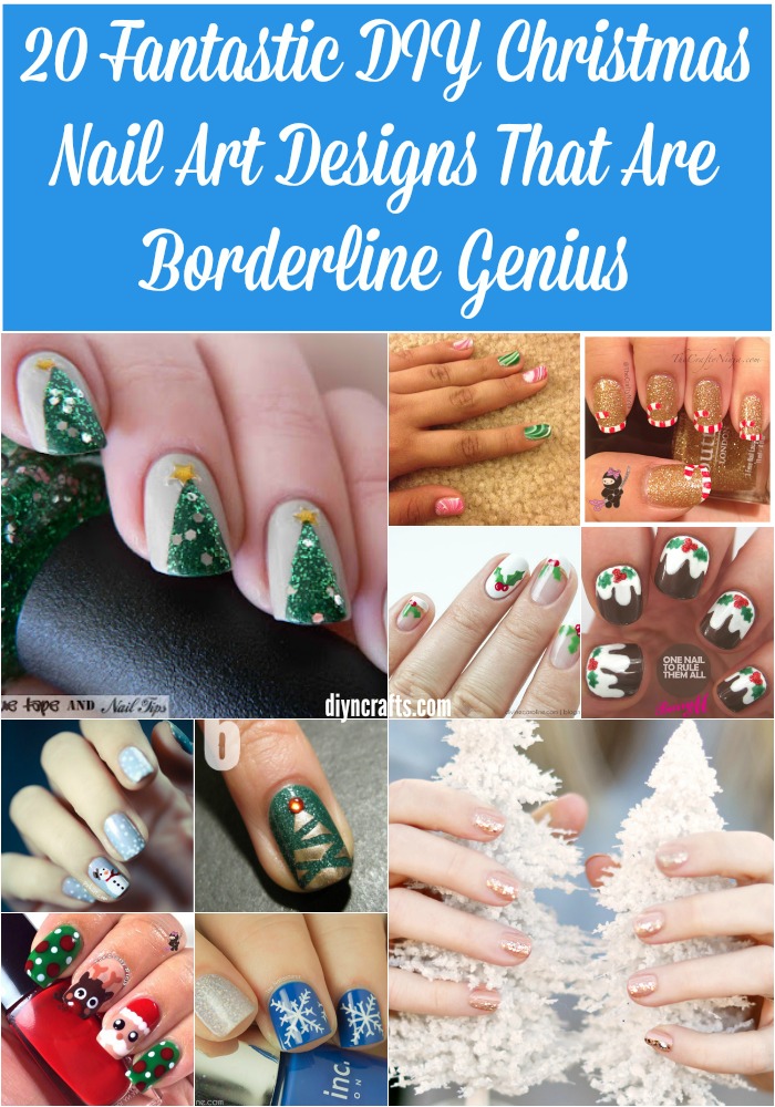 20 Fantastic DIY Christmas Nail Art Designs That Are Borderline Genius - Probably the most creative nail art designs for Christmas!!