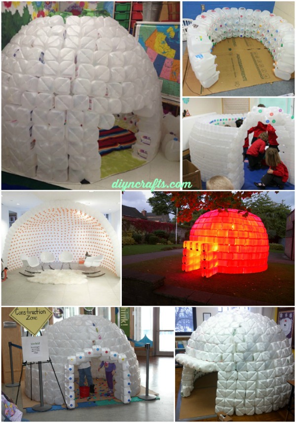 Recycling at its Finest: How to Build a Magnificent Milk Jug Igloo, Creative and easy project to entertain kids.