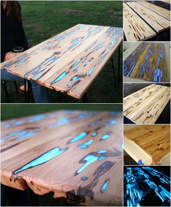 Probably the coolest Summer Project!! DIY Glow-in-the-dark table