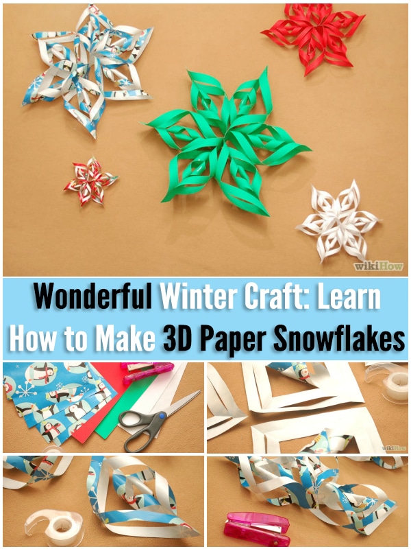 Wonderful Winter Craft: Learn How to Make 3D Paper Snowflakes