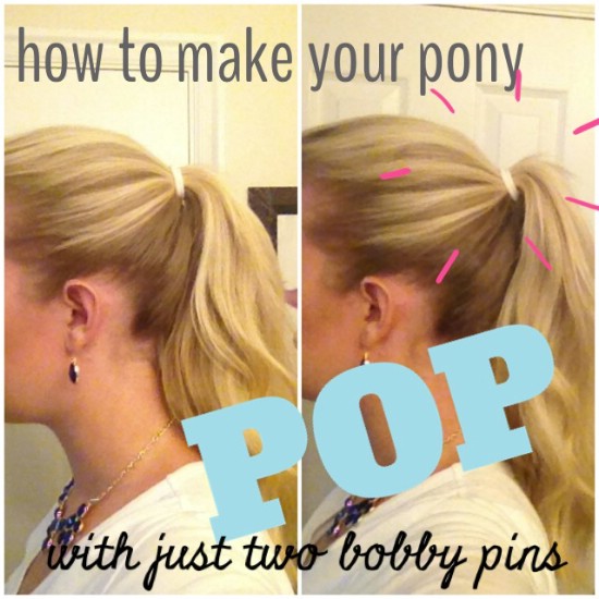 Propped Ponytail - 21 Unexpectedly Stylish Ways to Wear Bobby Pins