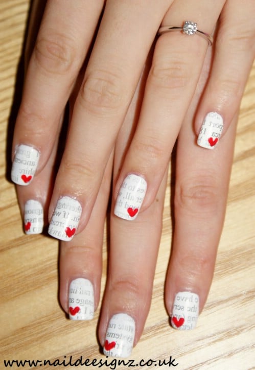 Love Letters - 20 Ridiculously Cute Valentine’s Day Nail Art Designs