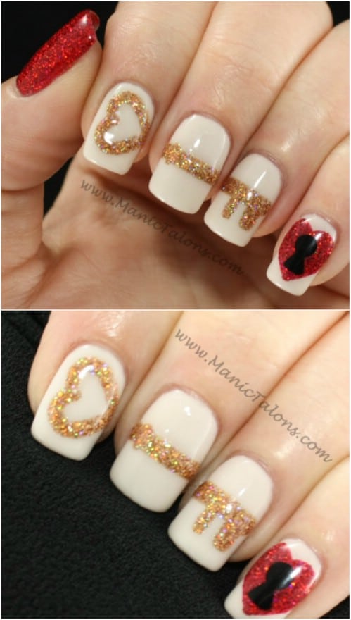 Key to My Heart - 20 Ridiculously Cute Valentine’s Day Nail Art Designs