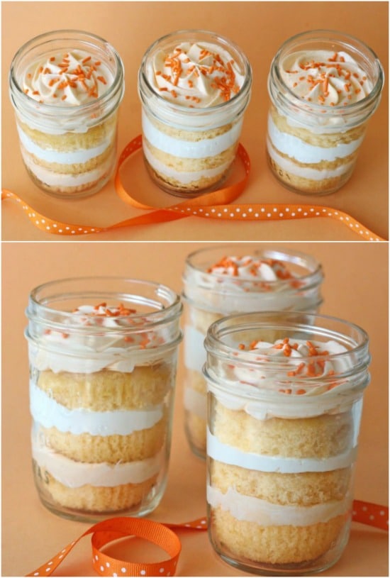 Orange Dreamsicle Cupcakes - 8 Heavenly Cakes and Desserts in Jars That Won't Let You Down