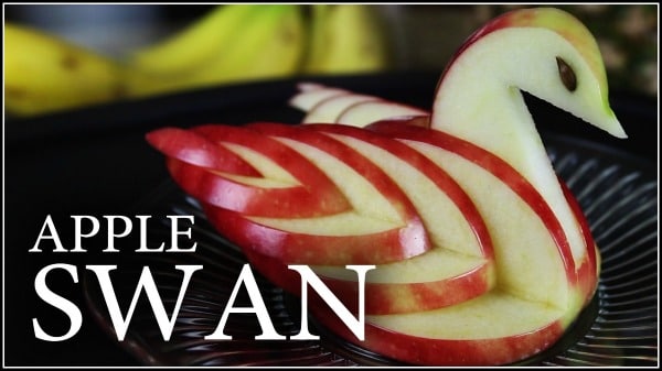 Delicious Food Art: How to Create Yummy Apple Swan (Kids will love these)