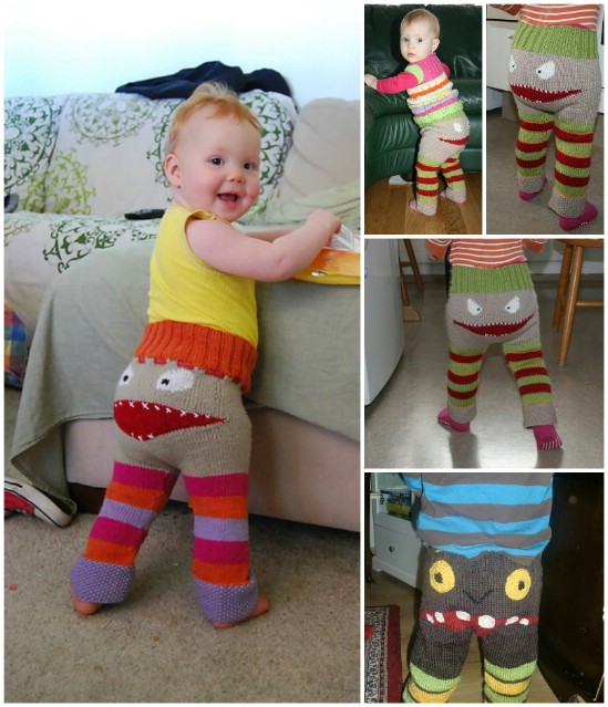 Knit These Adorable Monster Pants for Your Favorite Little Monster (Free Pattern)