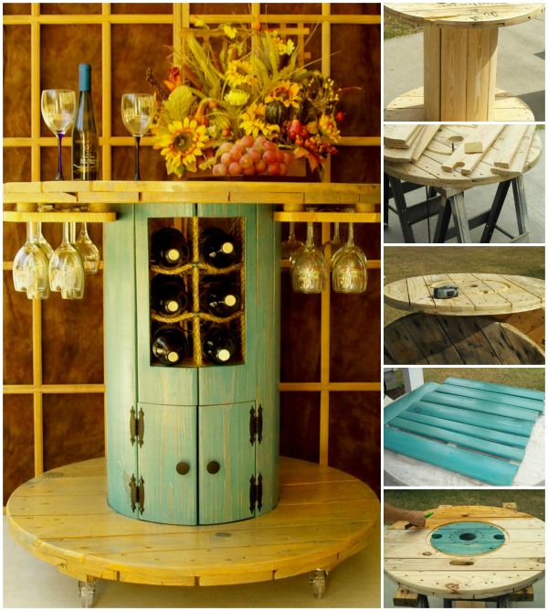 How to Turn an Old Wire Spool Into a Beautiful Wine Table