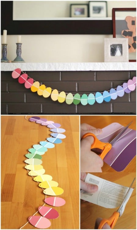 Paint chip Easter garland
