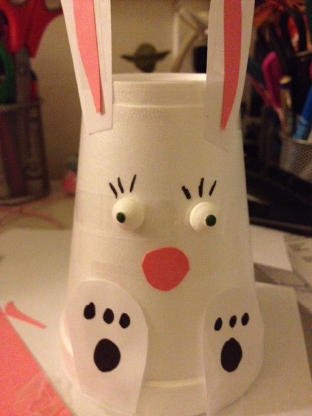 Paper cup bunny