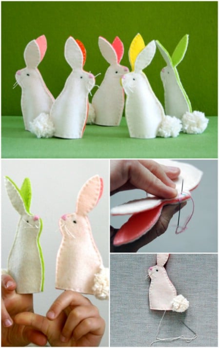 Bunny finger puppets