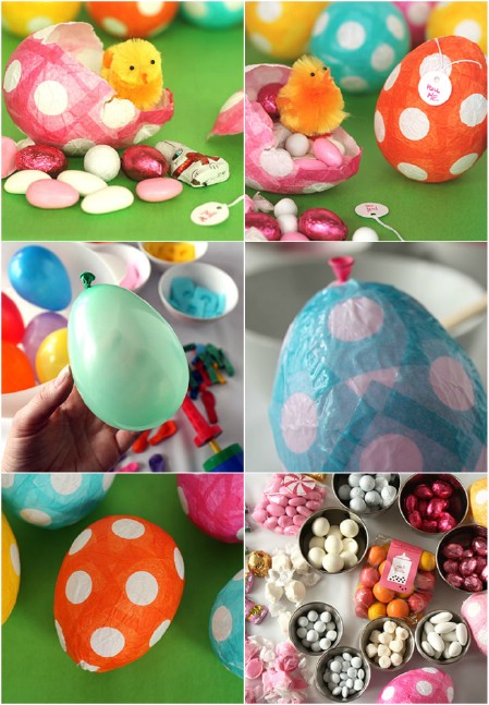 Papier-mâché Easter eggs
