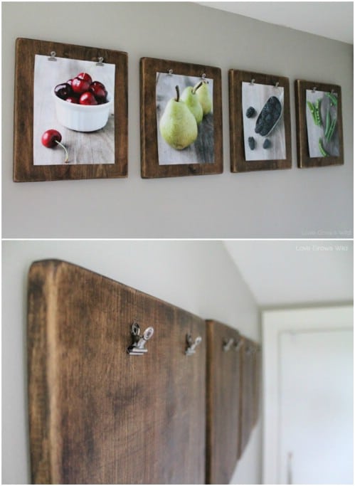 Clipboard Gallery Wall - 20 Cleverly Creative Ways to Display Your Cherished Photos