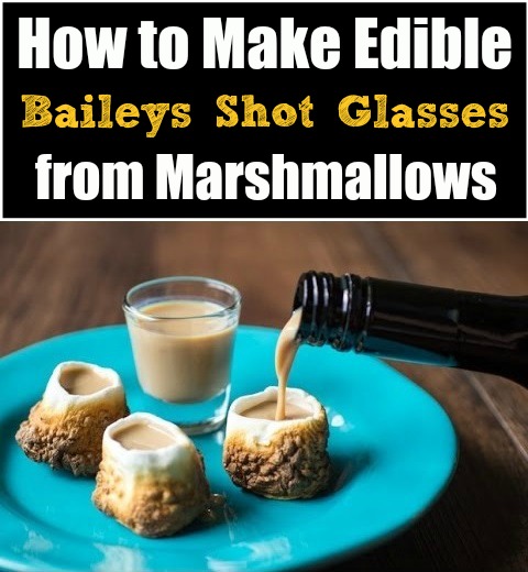 WOW - How to Make Edible Baileys Shot Glasses from Marshmallows