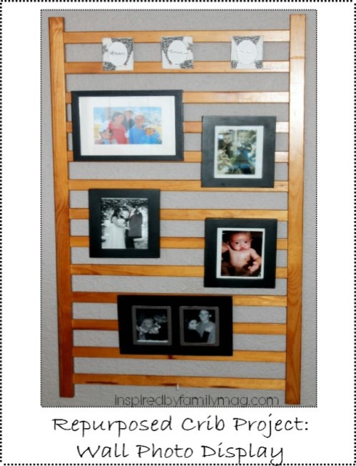 Photo Display - 20 Delightfully Creative and Functional Ways to Repurpose Old Cribs