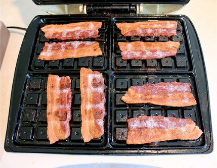 Bacon - 35 Delicious Foods You Didn't Know You Could Cook in Your Waffle Iron