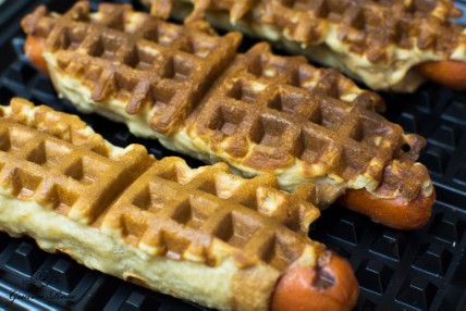Waffle dogs - 35 Delicious Foods You Didn't Know You Could Cook in Your Waffle Iron